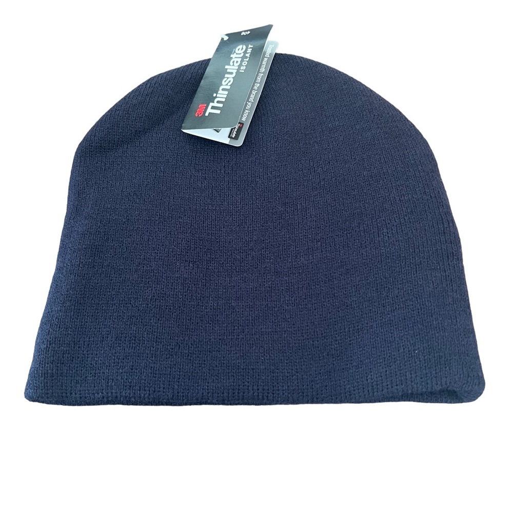 3M Thinsulate Insulation 40g Black Beanie Hat Unisex Knit NWT